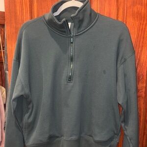 Men's Green Half-Zip Sweater